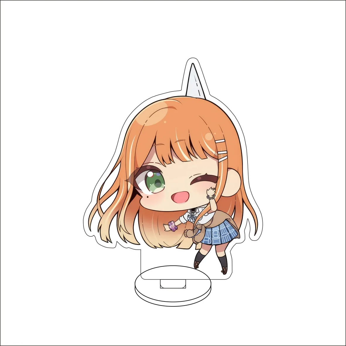 أنيمي Gakuen IDOLM STER تأثيري الاكريليك حامل الحلي Hanami ساكي/Tsukimura تيماري الشكل حامل هدايا الهالوين