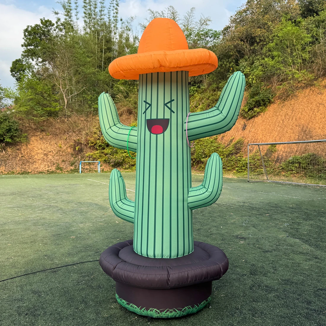 

Надувная игра для бросания колец кактуса с воздуходувкой и 10 шт. бросание колец, надувные интерактивные игры Hoopla, карнавальная игра