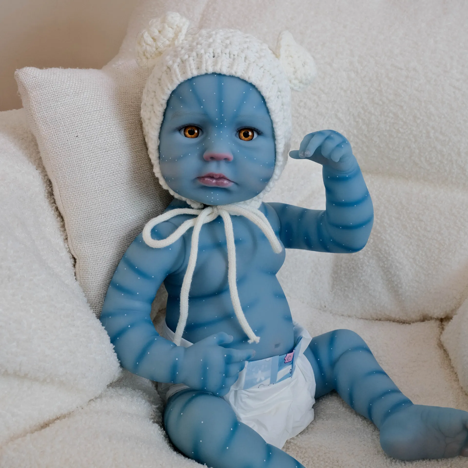 LOULOU Avatar Reborn Babypop Peuter Echt Zacht Full Body Vinyl Siliconen Touch Handtekening Haar Hoge kwaliteit handgemaakte pop speelgoed