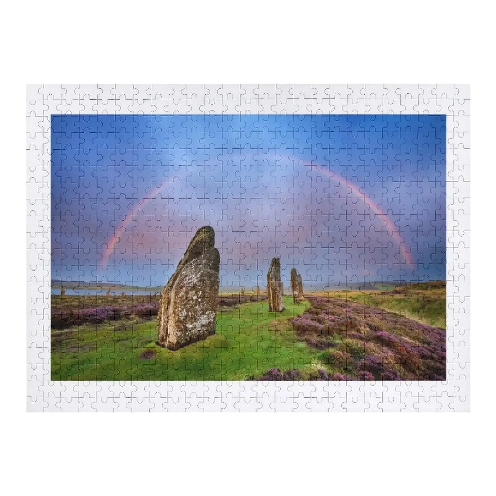 

Радуга над кольцом Бродгар, Орделни, Шотландии Головоломки Изображение Персонализированные идеи подарков Пазл