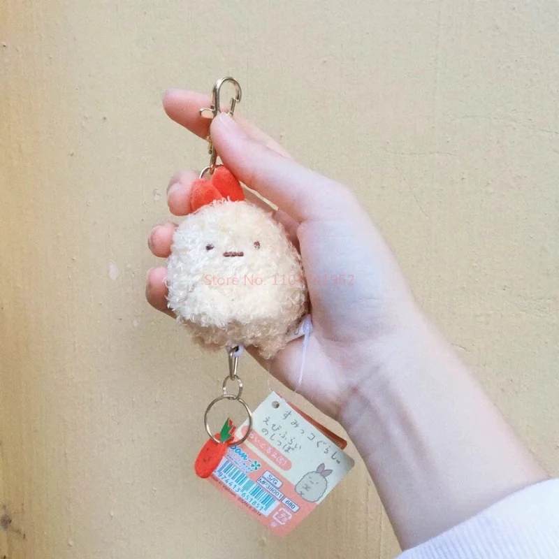 

Оригинальный Sanrio Sumikkogurashi аниме хобби мультфильм серия Kawaii Tempura креветки плюшевые куклы Телескопический брелок украшения подарки