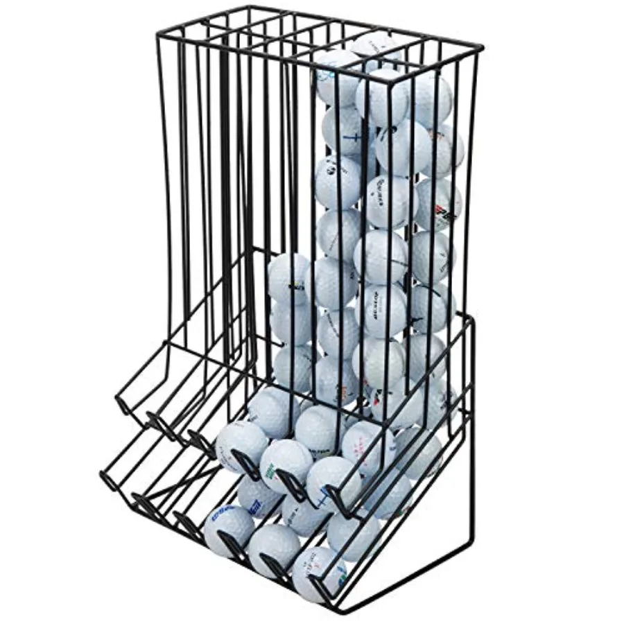 

Корзина-держатель для гольф-мячей из матового черного металла на 60 штук, для тренировок и демонстрации, настольная подставка для хранения