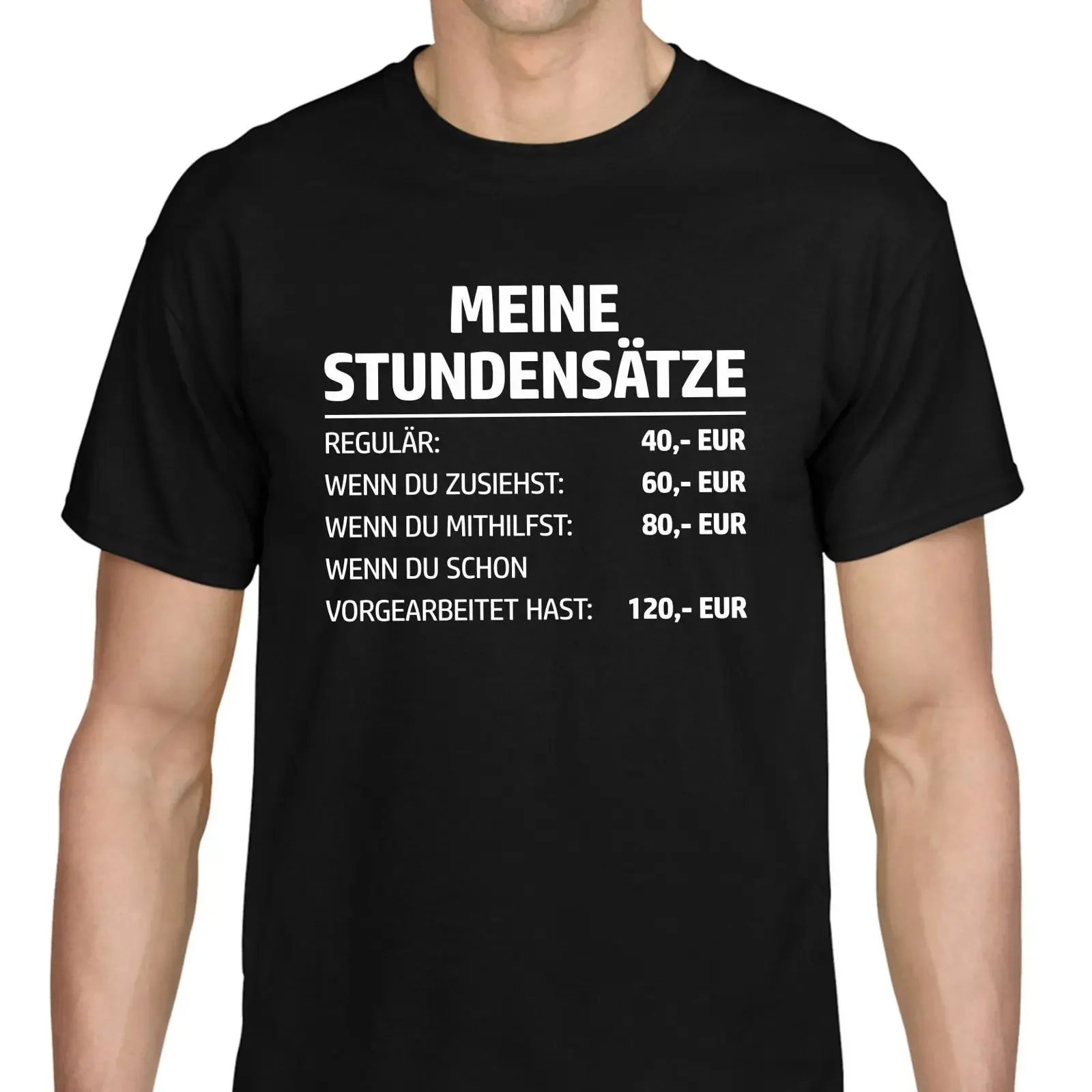 MY HOURLY RATES rate craftsman mechanic electrician gardener programmer work sayings saying comedy funny fun T Shirt vintage