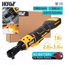 Hormy  50N.m Cordless Electric Ratchet Wrench 3/8'' Drill Screwdriver Removal Screw Nut Car Repair Tool For Makita 18V Battery