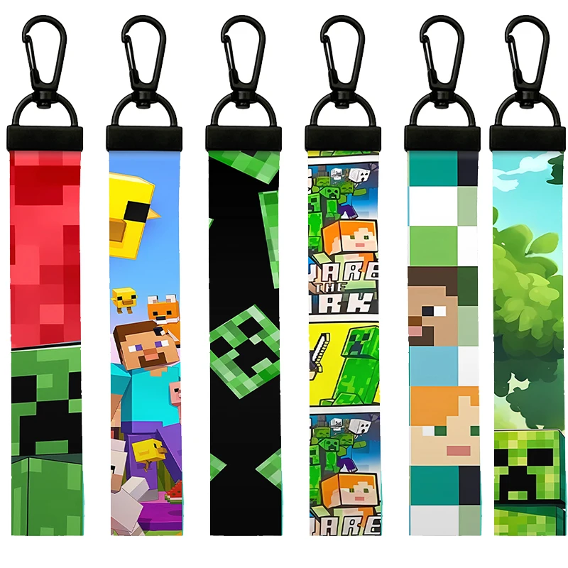 Niedliche Minecraft-Schlüsselanhänger für Erwachsene, Kawaii Anime Schlüsselanhänger für Motorräder und Autos, Schlüsselring, Schlüsselhalter, Schlüsselanhänger, Chaveiro Geschenk