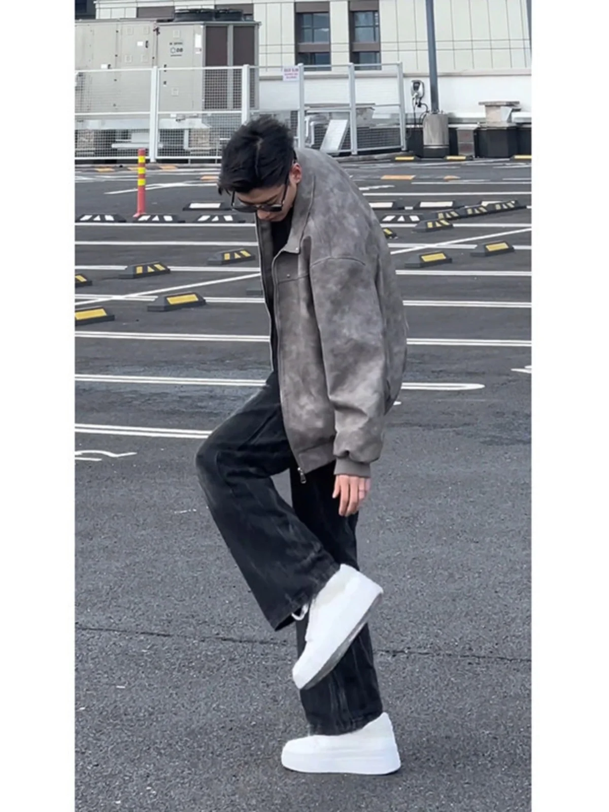 

Мужская кожаная куртка Cleanfit: модный бренд, высококачественная рабочая одежда, весенне-осенняя, в американском бейсбольном стиле, на молнии