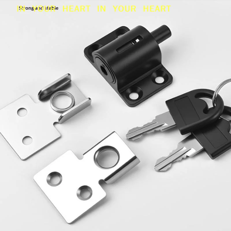 【X】1 Set Sliding Door Window Security Latch with 2 Keys Anti-Theft Child Protection Lock for Home Apartment Patio Use