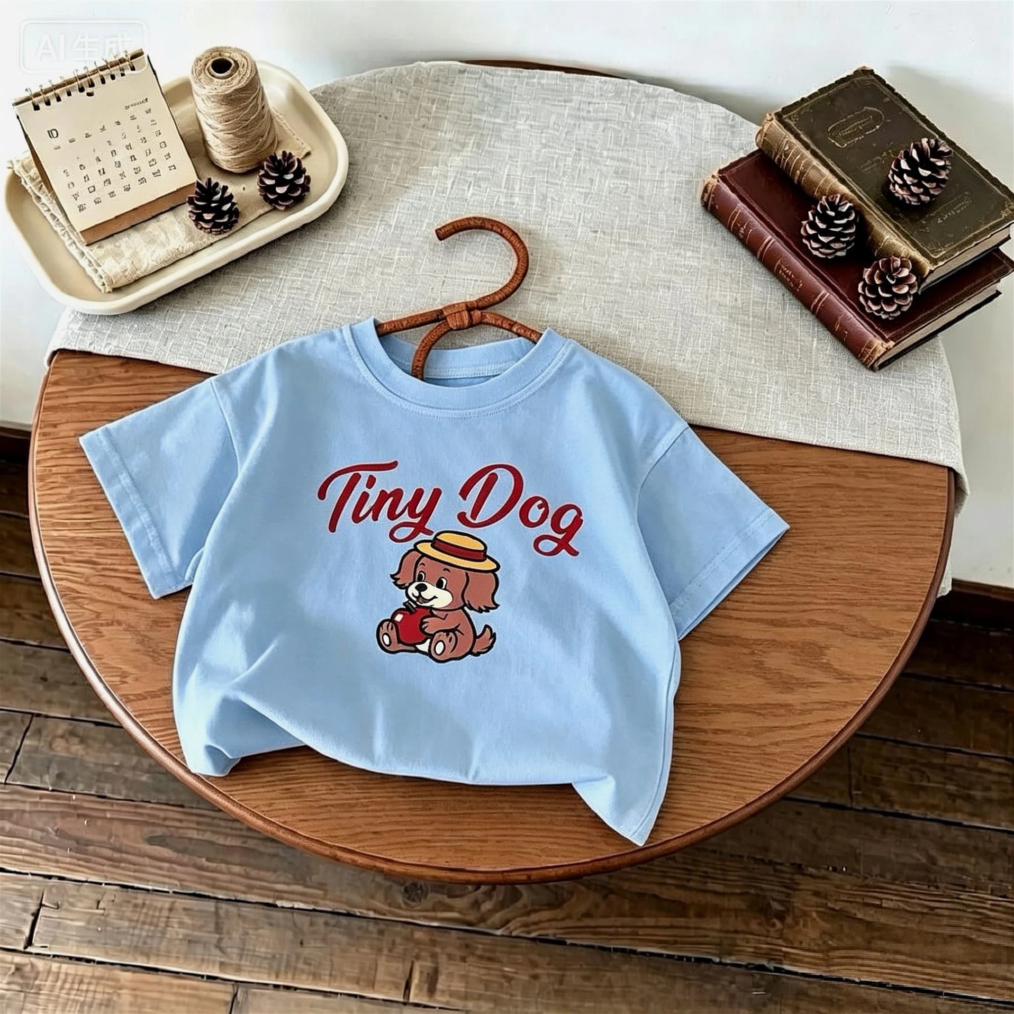 1-7 Age Children's Clothes Short Sleeve Tees Cartoon Fashion Girls Boys Crewneck Tshirts Korean Style Popular Kids T Shirt