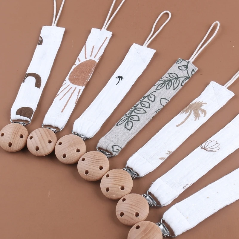 Catena di Clip per ciuccio per bambini in cotone nuovo supporto per capezzolo neonato giocattoli per massaggiagengive ciuccio Anti-goccia Clip a catena per succhietto regalo per Baby Shower