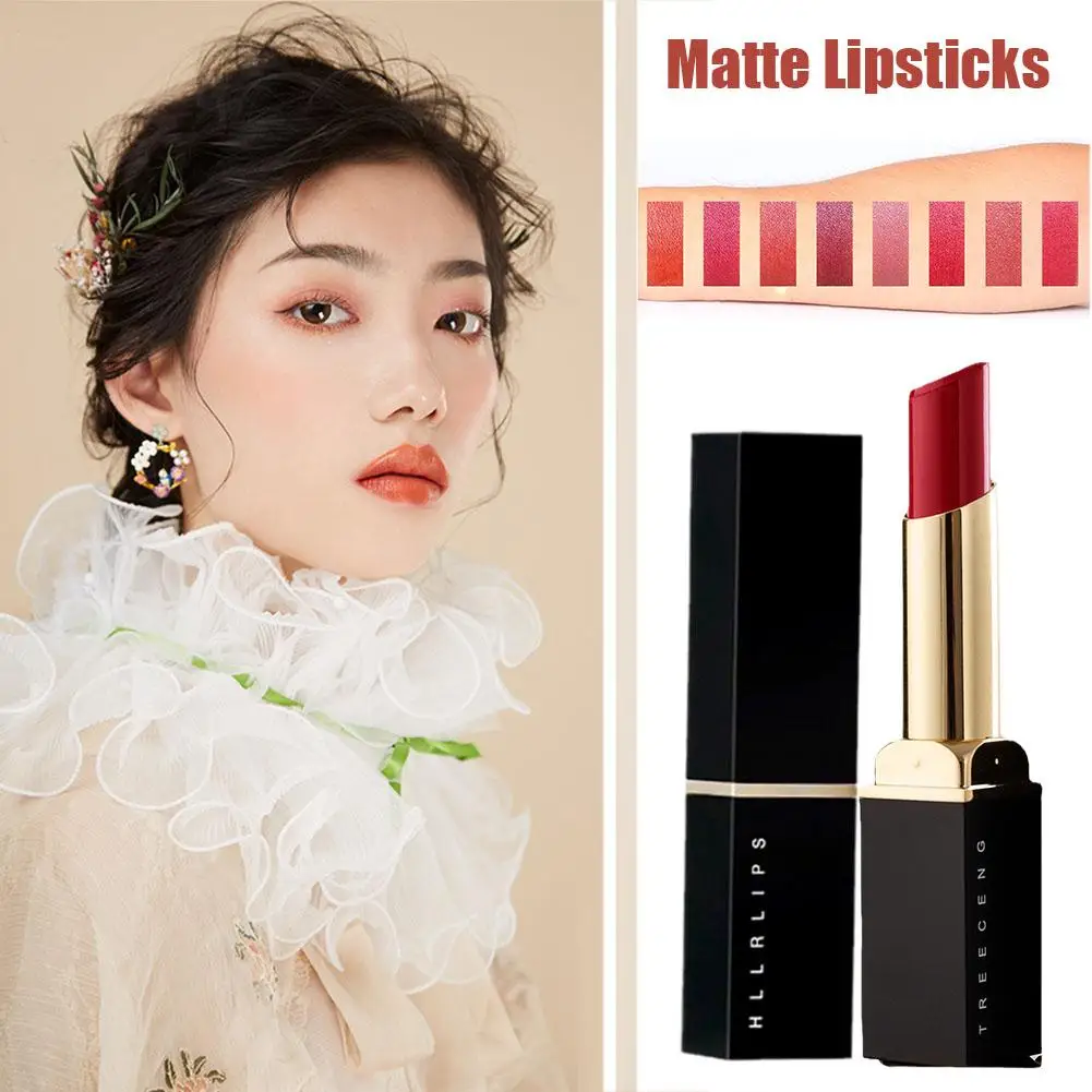 High-End Waterdicht Nude Rood Roze Lipgloss Make-Up Blijvende Gladde Matte Fluwelen Vrouwen Lippenstift Sexy Lange Niet-Drogende Cosmetische Z2p7