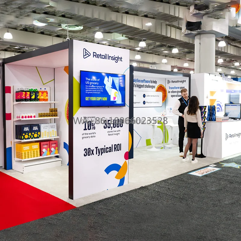 

10X20 Foot Custom Event Booths Exhibition Stand Fair Stall with Trade Show Counters