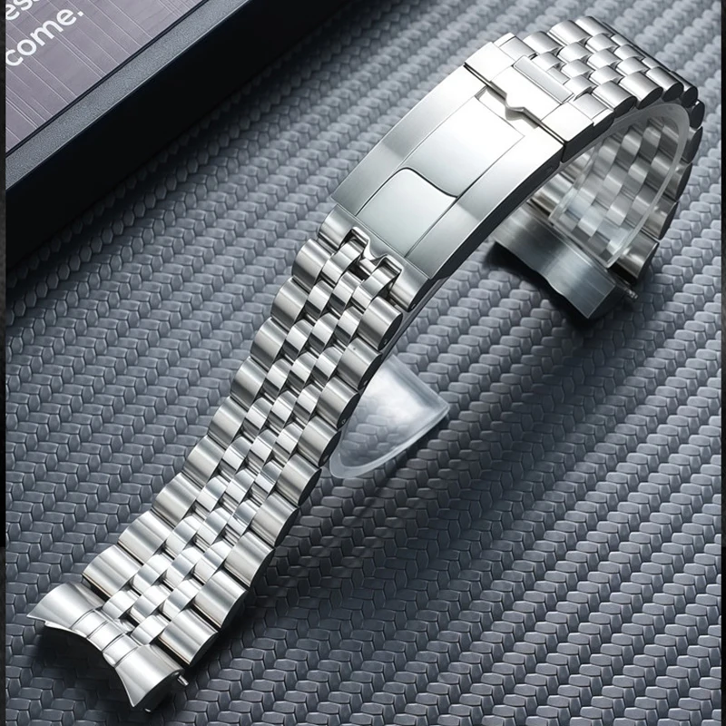 High quality Solid steel watchband For Tudor M7941A stainless steel watch strap male 20mm 21mm 22mm Arc shaped steel watchband