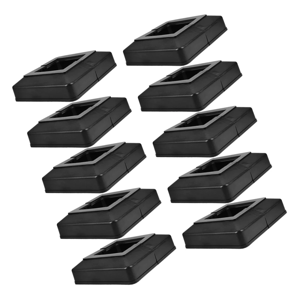 

10pcs Square Pipe Column Foot Cover 60x60 Durable Plastic Fence Railing Decor Post Trim Cap Replacement Waterproof Screw Hidden