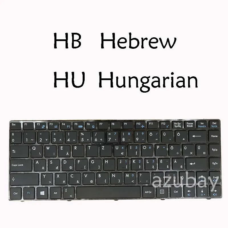 

Laptop Keyboard For MSI S30 US270DX X350 X360 X370 X420 X460 X460DX MS-1245 V111822AK1 V111822AK3 Czech Hebrew Hungarian