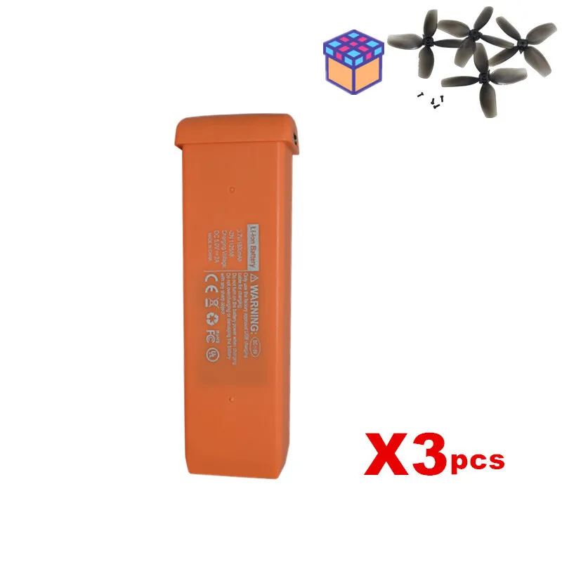 Originele 3.7V S156 Drone Batterij 1800mAh Lipo oplaadbare Batterij heeft Oranje en grijze twee kleuren batterij Gift propeller