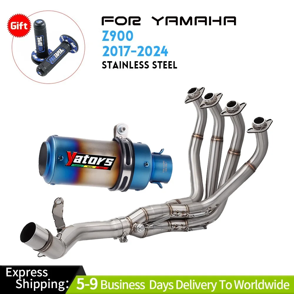 

Fit Kawasaki Z900 2017-2024 Exhaust System 51mm Header Full Link Pipe Steel Tips Exhaust Systems Exhausts Pipes