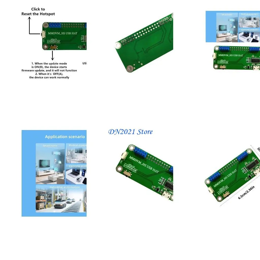 

F3KE MMDVM HAT Adapter Board for Digital Voice Modem Supporting P25 Protocols Simple/Double band operations