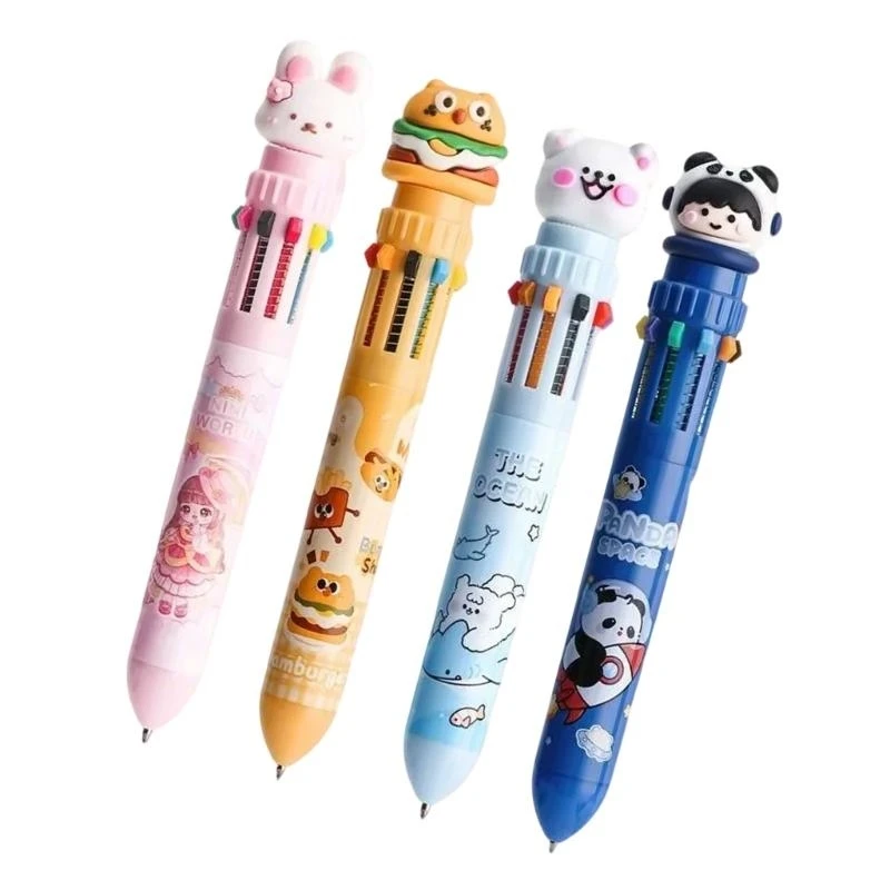 Многоцветная шариковая ручка 10/12 Цвета в одной выдвижной радужной ручке для записи