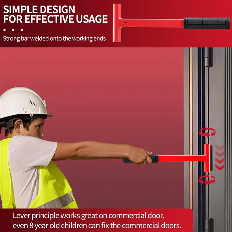 

ABRW-Door Hinge Adjustment Tool - Long Handle Hinge Bender Wrench.134 Gauge For Commercial Door Hinge Wrench With Rubber Grip