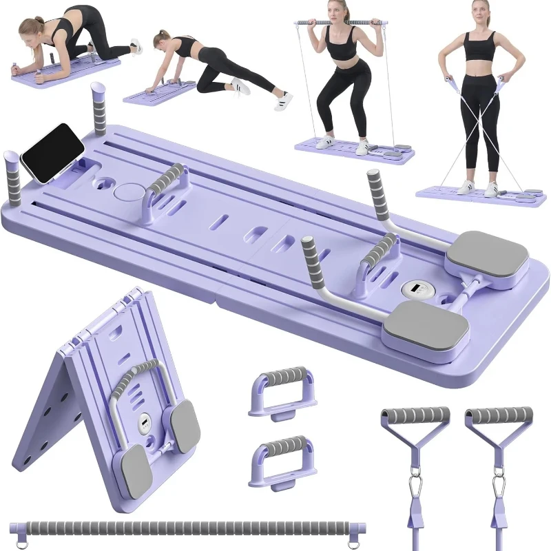 

Household multi-functional foldable Pilates reforming board set with mobile phone holder