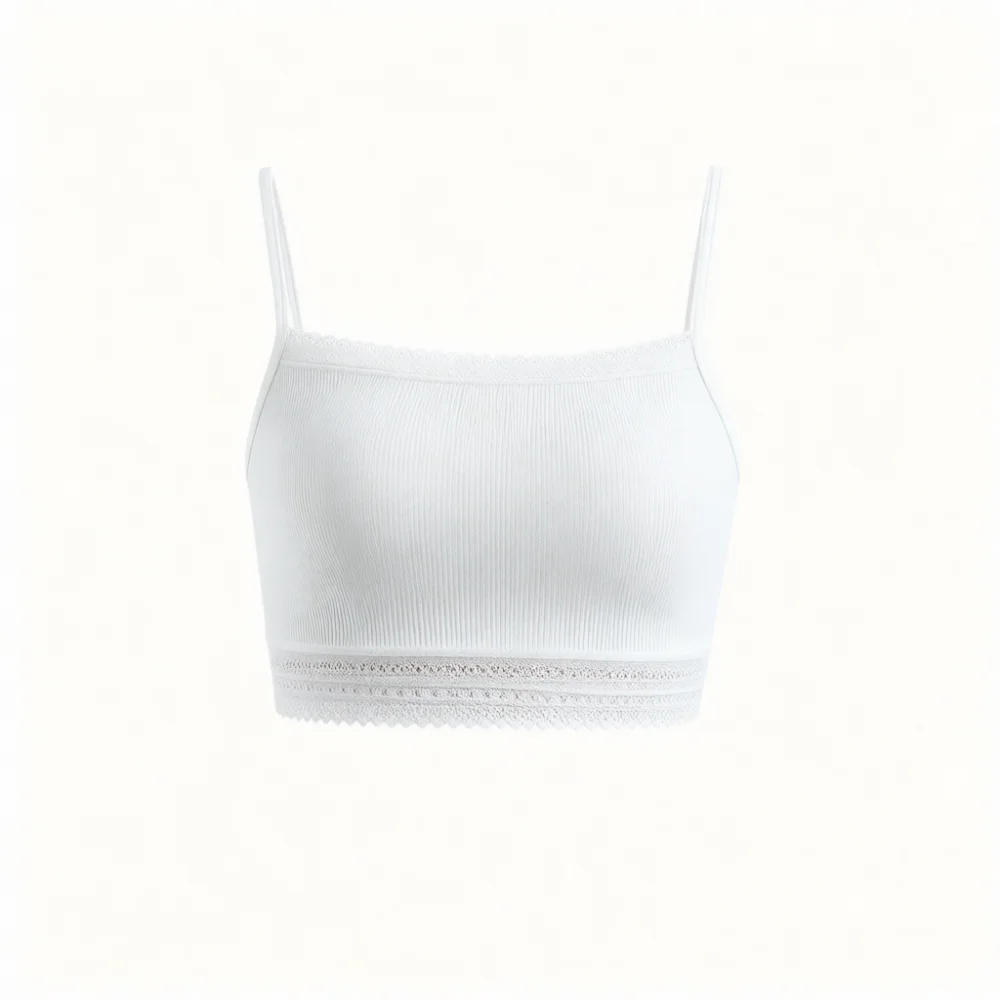 Sweet Style Lace Tube Top Women Wireless Bralette Seamless Camisole Anti Exposure Vest Breathable Underwear For Summer Daily