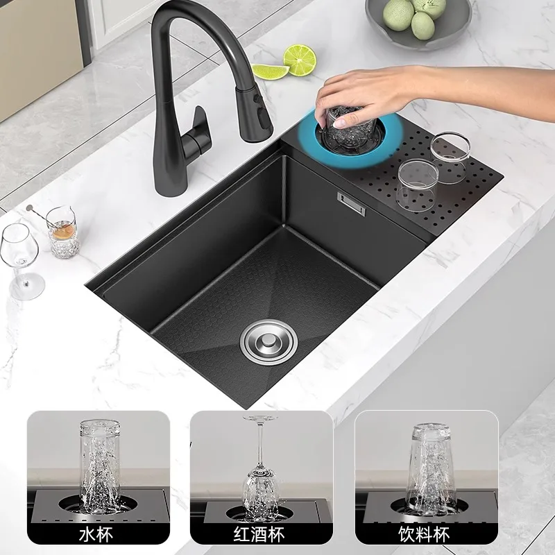 

Moro Bar Sink 304 Stainless Steel Sink Single Sink Mini Nakajima Pantry with Cover