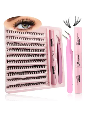 DIY Lashes Extension Kit Eyelashes 200 PCS Clusters Lash Bond and Seal Makeup Tools for Gluing  Lashes Gluing Glue  Accessories