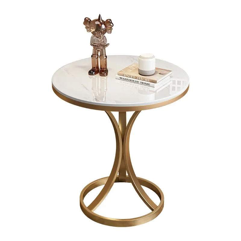 

Cream wind light luxury rock slab edge few small coffee table living room sofa corner few simple movable balcony