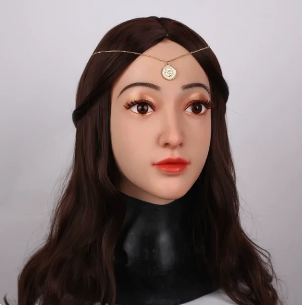 Realistic Silicone Head Mask Christinn Head Cover Ideal for Cosplay, Pranks, and Male-to-Female Crossdressing No Fake Eyes image 2