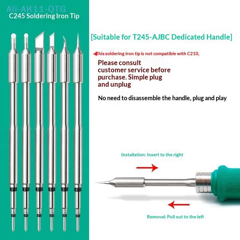 NEW C210 C245 Soldering Iron Tips Universal T245 Handle For I IS K SK 2C 3C Soldering Station Phone Repair Tools