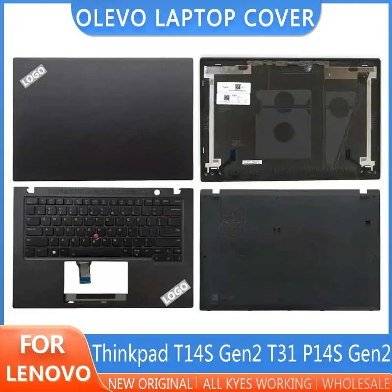 

Новинка для ноутбука Thinkpad T14S Gen2 T31 P14S Gen 2, задняя крышка ЖК-дисплея, передняя рамка, верхняя Подставка для рук, Нижняя крышка, петли для клавиатуры