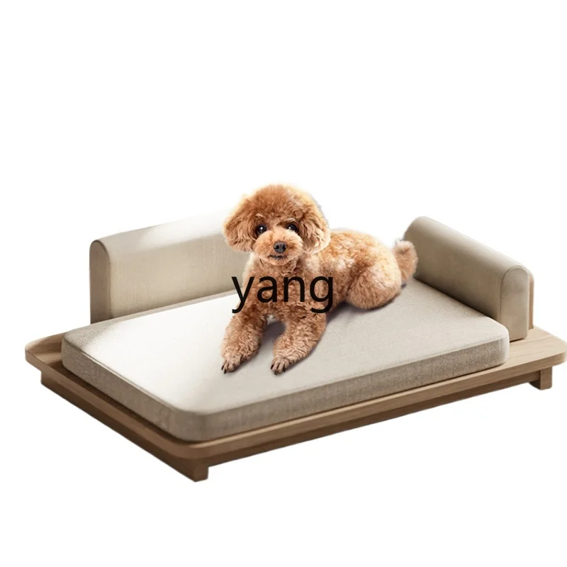 L'm'm Solid Wood Kennel Bed Summer Removable and Washable Dog Sofa Small Dog Cat Pet Bed