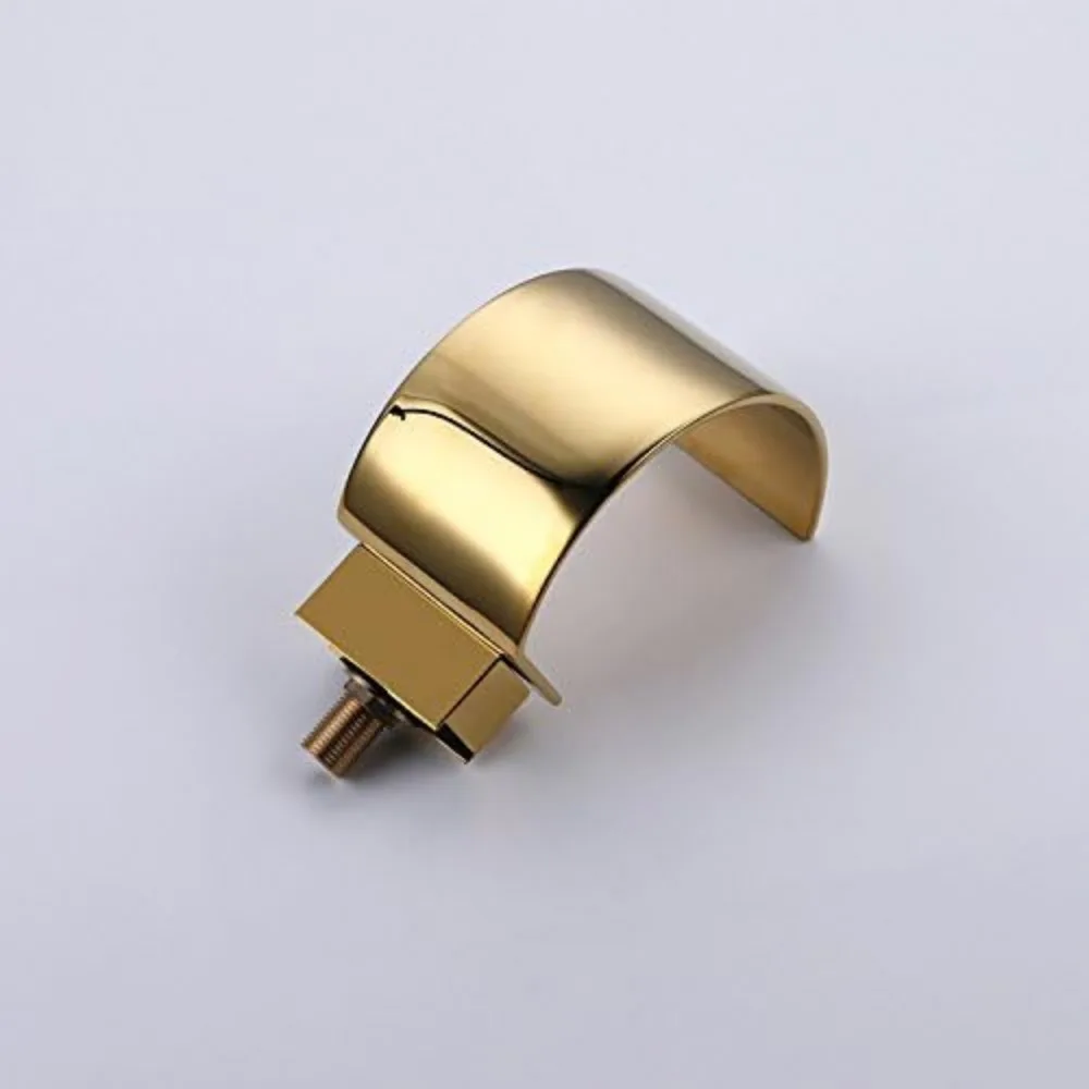 エレガントなゴールドの滝状ダブルハンドルシンク蛇口、アーチ型の注ぎ口付き、バスタブフィラーと広範囲の浴室設備用