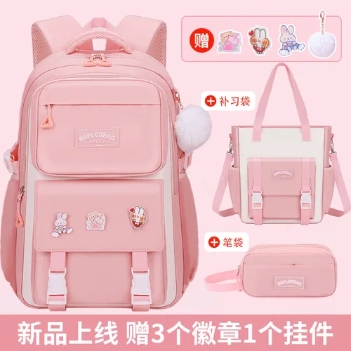 Imagen 2 del producto Nueva mochila escolar para estudiantes de secundaria y secundaria, mochila para niños con reducción de carga de gran capacidad