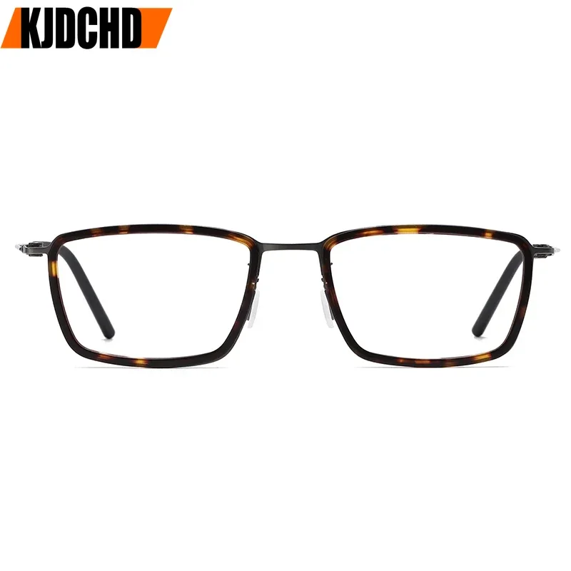 KJDCHD New 2026 Fashion Korean Titanium Glasses Frame Men Retro Square Eyeglasses Rectangular Eyewear Women Optical Spectacles