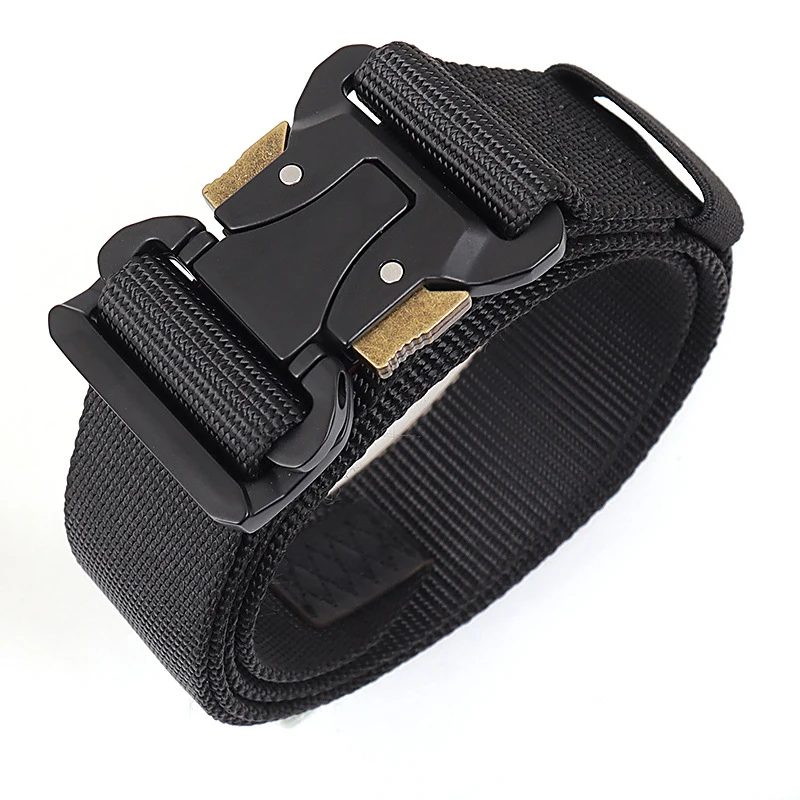 

New Style Men's Zinc Alloy Elastic Belt Buckle Quick Release Can Be Used For Training Tactical Belts Comfortable