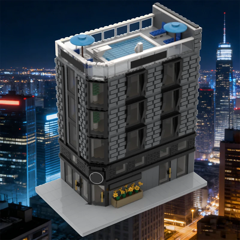 3500 قطعة من مكعبات البناء المعيارية القابلة للتخصيص بتصميم إبداعي على شكل شارع مدينة وفندق، لعبة تعليمية للتعلم الذاتي، هدية عيد ميلاد