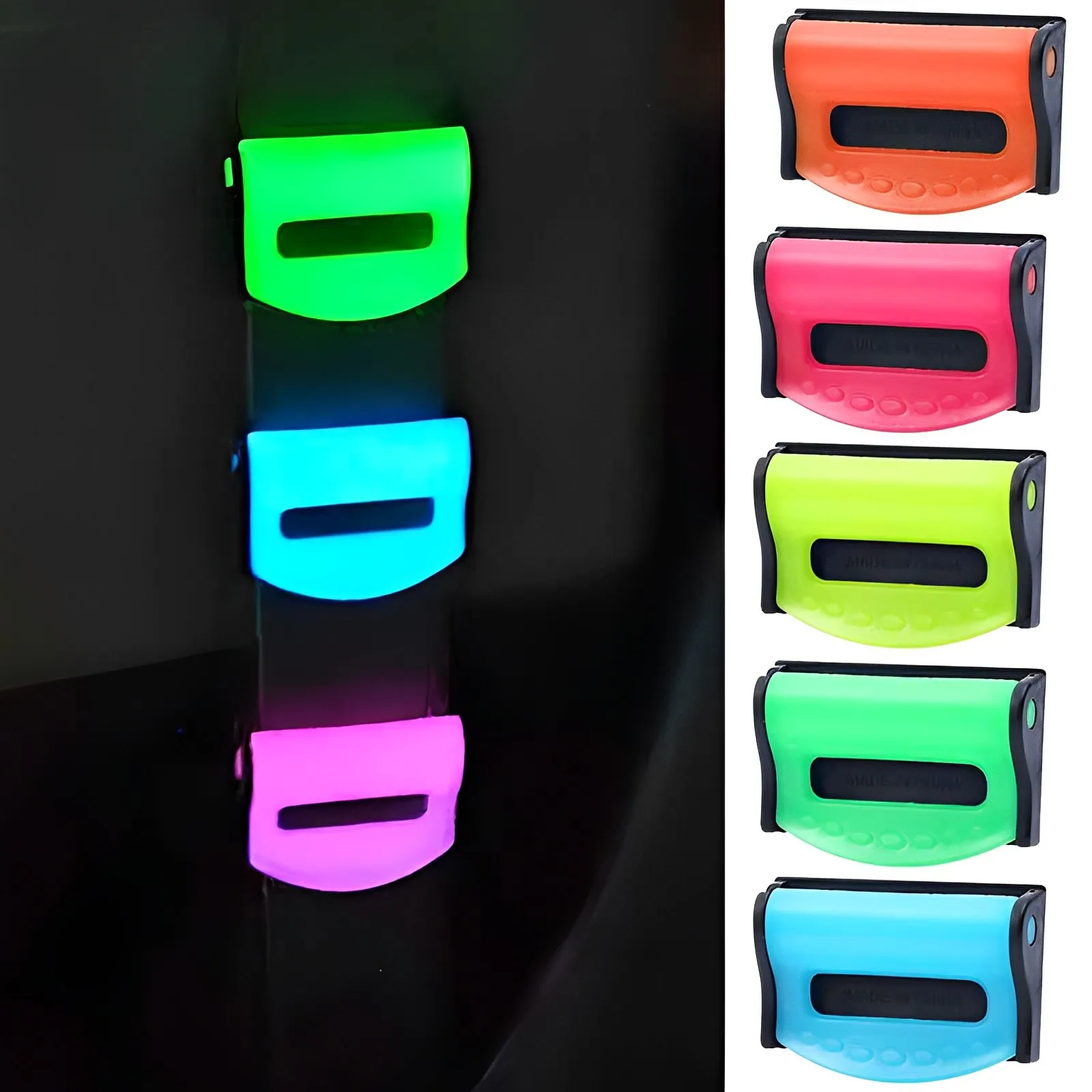 

2Pcs Luminous Car Seat Belts Clips Universal Car Seat Belt Stopper Buckle Adjuster Protector Fixing Clip Car Interio Accessories