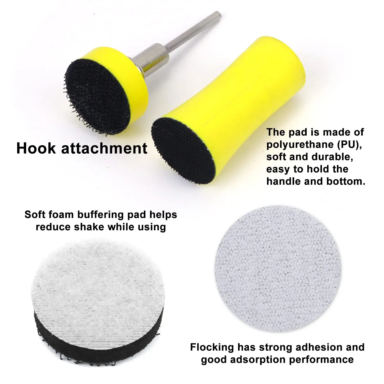 191 PCS 1นิ้ว25มม.แผ่นขัด Hook และ Loop เปียกแห้งกระดาษทราย3Mm Shank Backing Pad แผ่นขัดและอินเทอร์เฟซ Pad