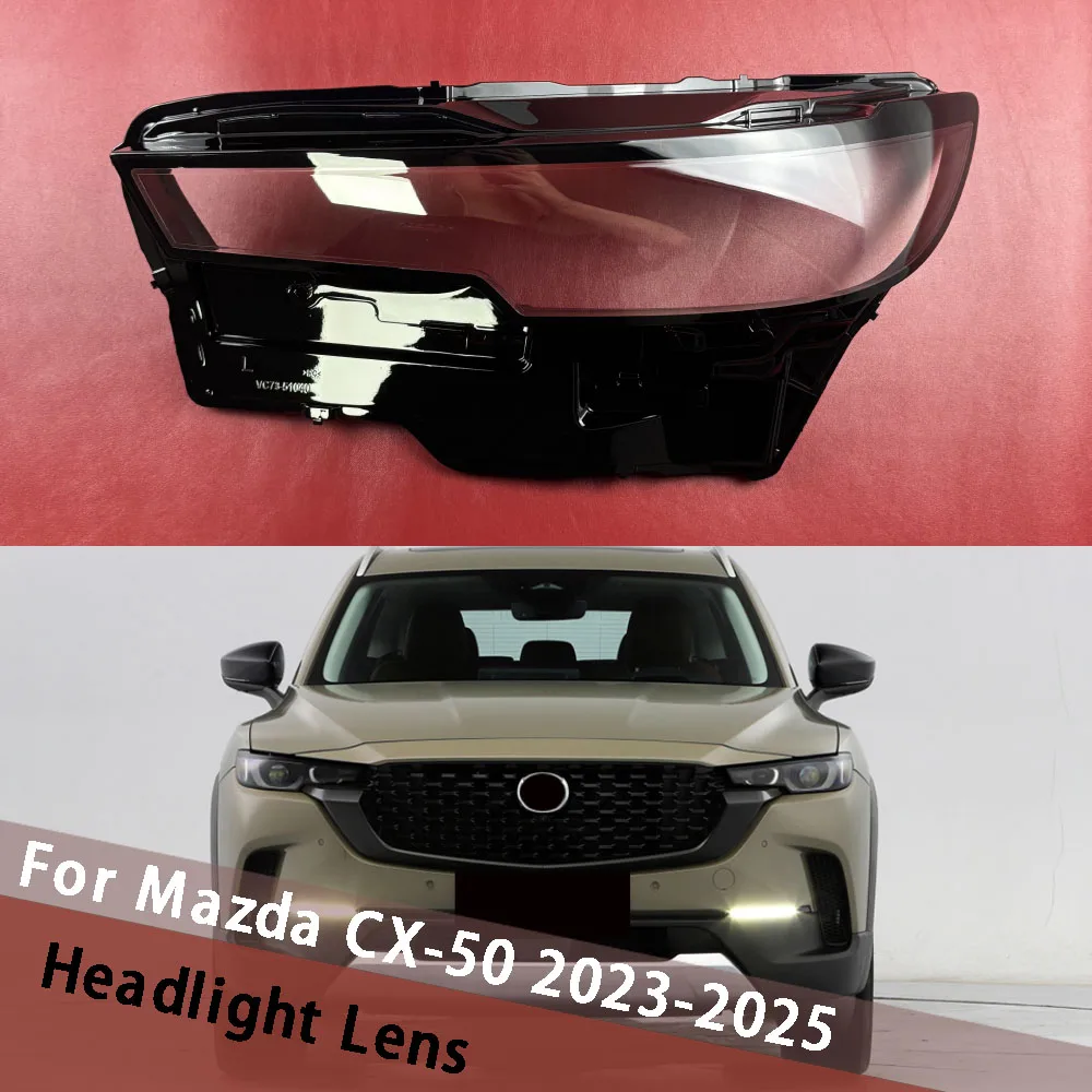 

For Mazda CX-50 2023 2024 2025 Headlamp Cover Shade Headlight Clear Lens Lamp Shell Masks Plexiglass Replace Original Lampshade