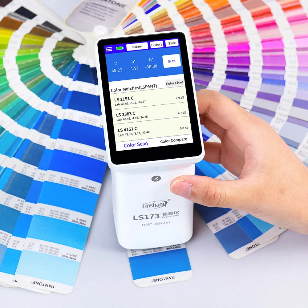 LS1Digitale draagbare colorimeter LS173 - D/8 geometrie RGB-colormeter, draagbaar kleurmeetinstrument