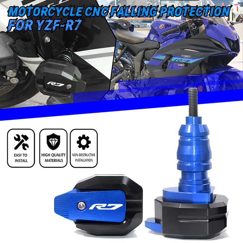 YZFR7 Motorcycle CNC Falling Protection Frame Slider Fairing Guard Anti Crash Pad Protector For YAMAHA YZF-R7 YZF R7 2021 2022