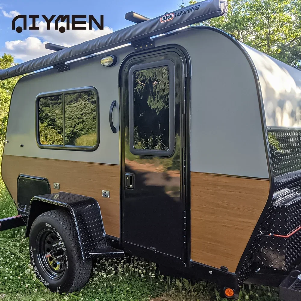 Trailer pequeno campista offroad off road luxo viagem plana superior triplo beliche caravana pesada