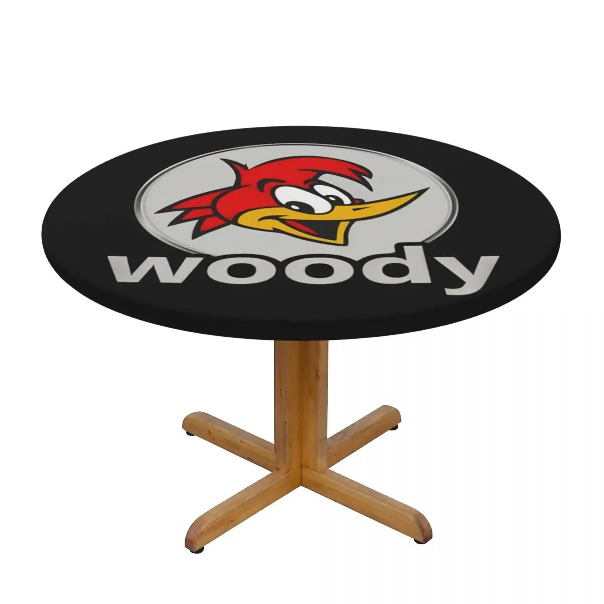 Customized Round Disney Cartoon Woody Woodpecker Animation Tablecloth Fit 40