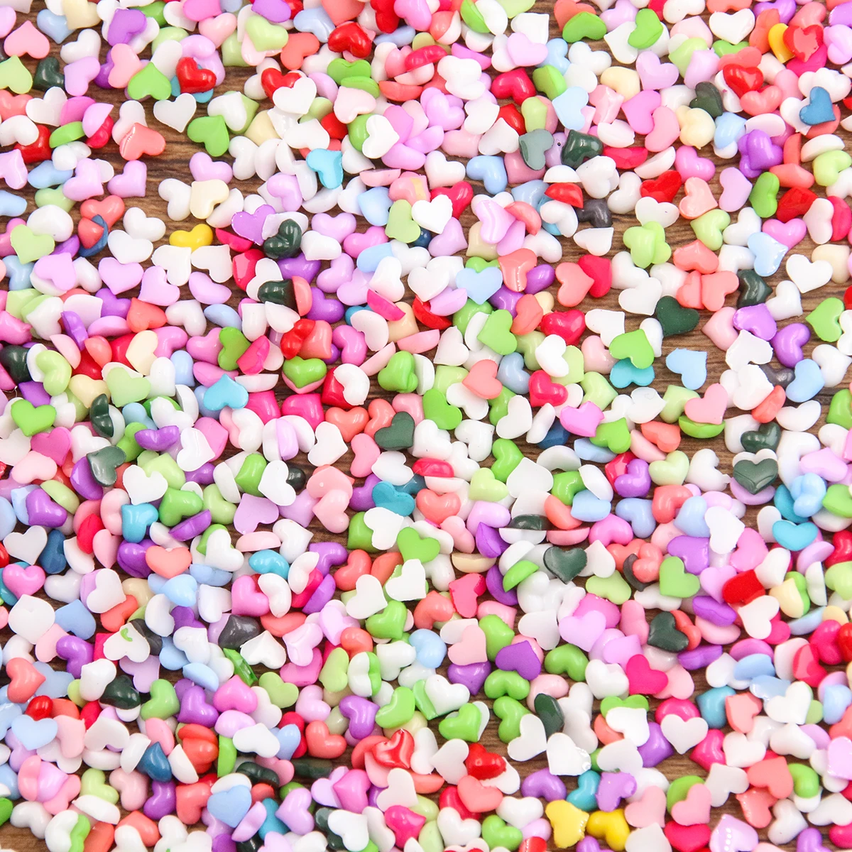 100 szt. 4x5mm Mini Mix kolorowe serce żywica naszywka na perfumy Diy akcesoria do rękodzieła etui na telefon