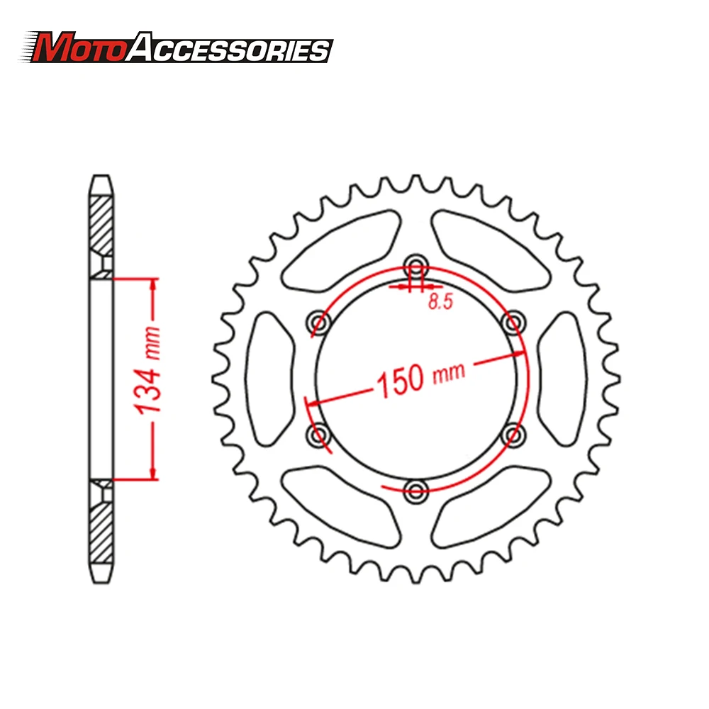 MTX SPROCKET Steel Rear Sprocket For Kawasaki Off Road Motorcycle KX125 KX250 KLX300 KLX450 KLX250 250 D KX500 Suzuki RM-Z250