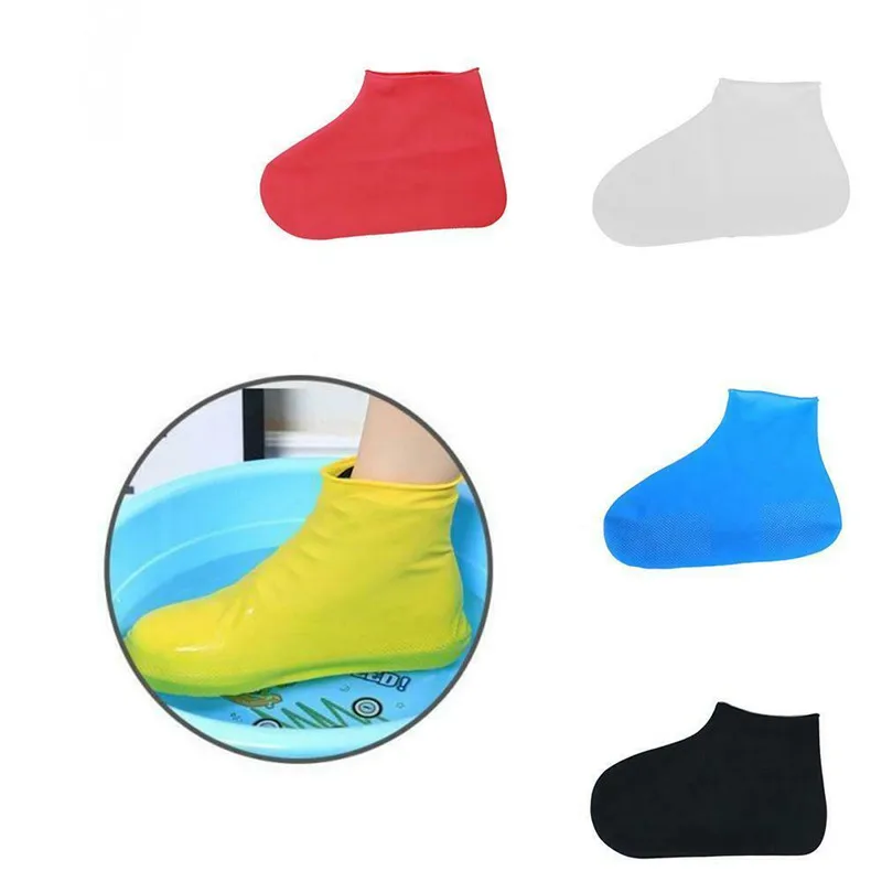 Silicone WaterProof Shoe Covers Reusable Rain Shoe Covers Unisex Shoes Protector Anti-slip Rain BootS Pads For Outdoor Rainy Day