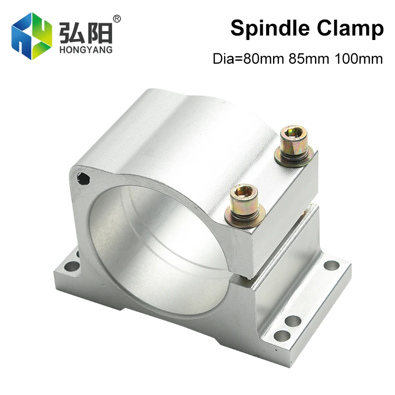 CNC Milling Machine Milling Spindle Clamp Diameter 80 85 100mm Aluminum Holding Seat Clamping Bracket Fixing Seat