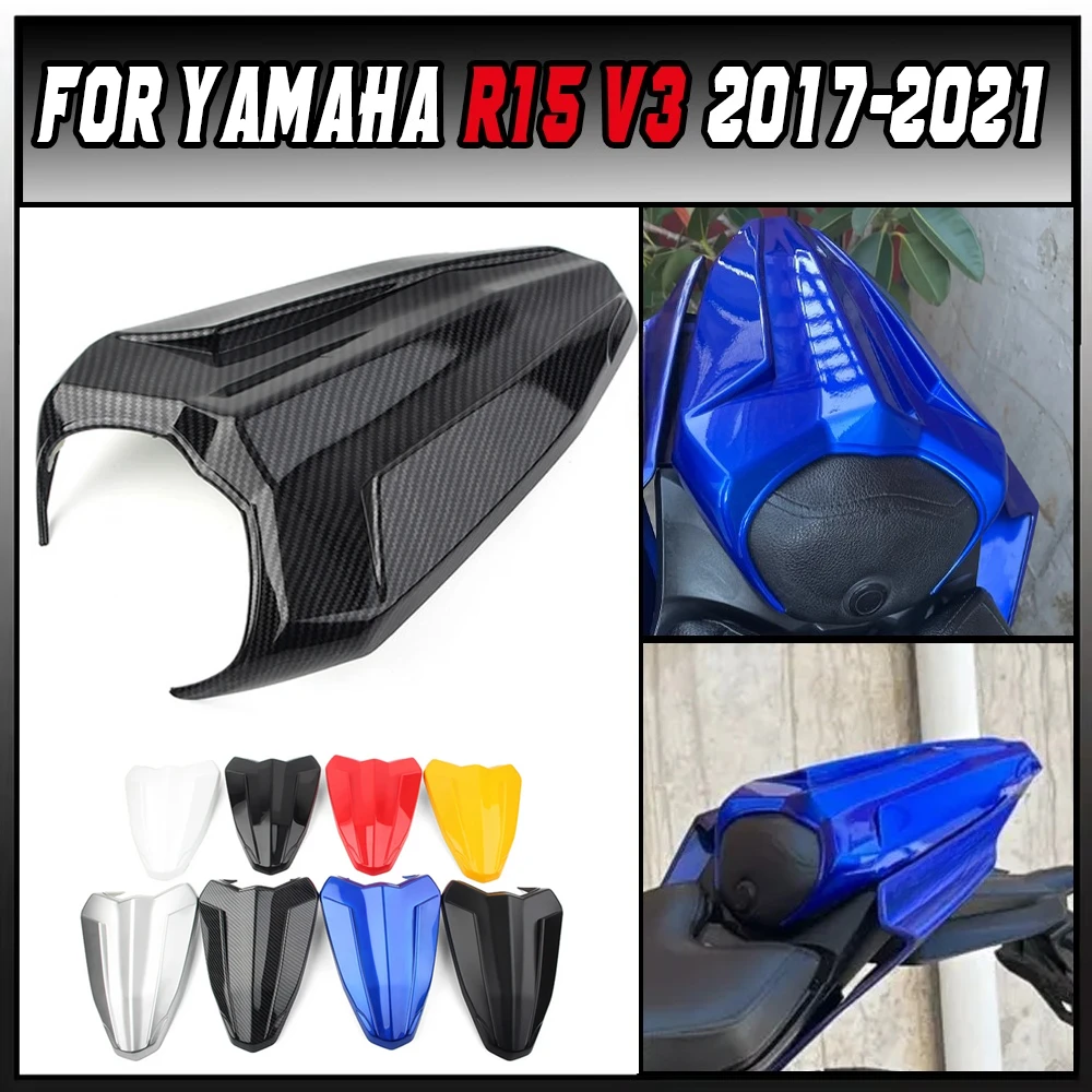 Motorcycle For Yamaha YZF R15 V3 YZFR15 2017-2021 Rear Passenger Cowl Seat Back Cover Fairing Part ABS Plastic