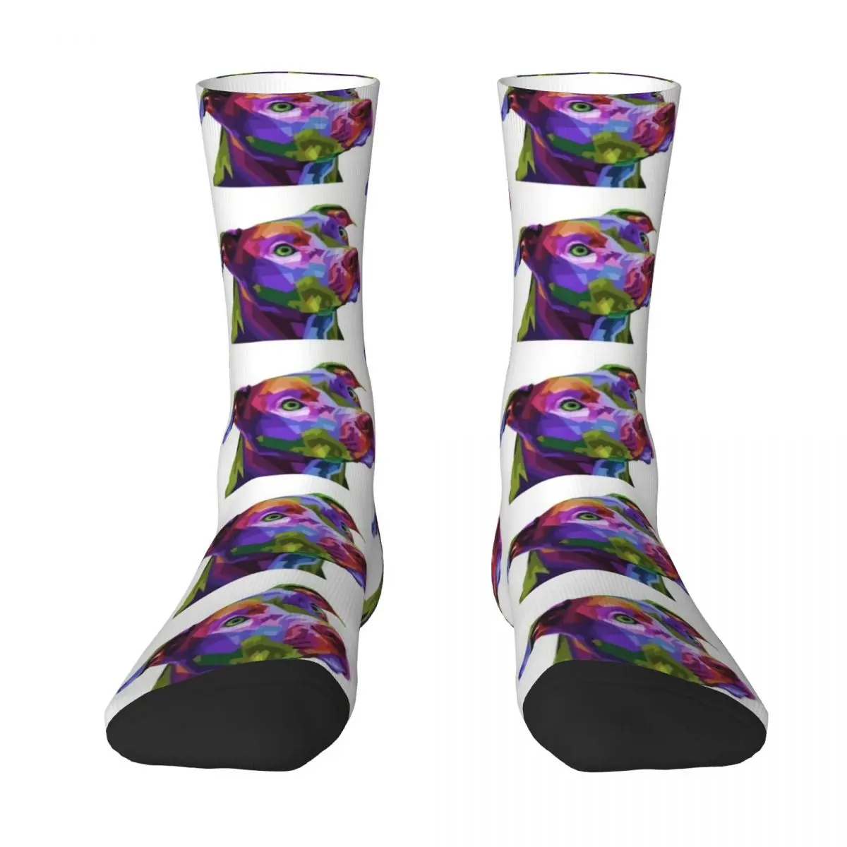 

Pitbull Pop Art Socks Run Stockings compression Socks Female Men's